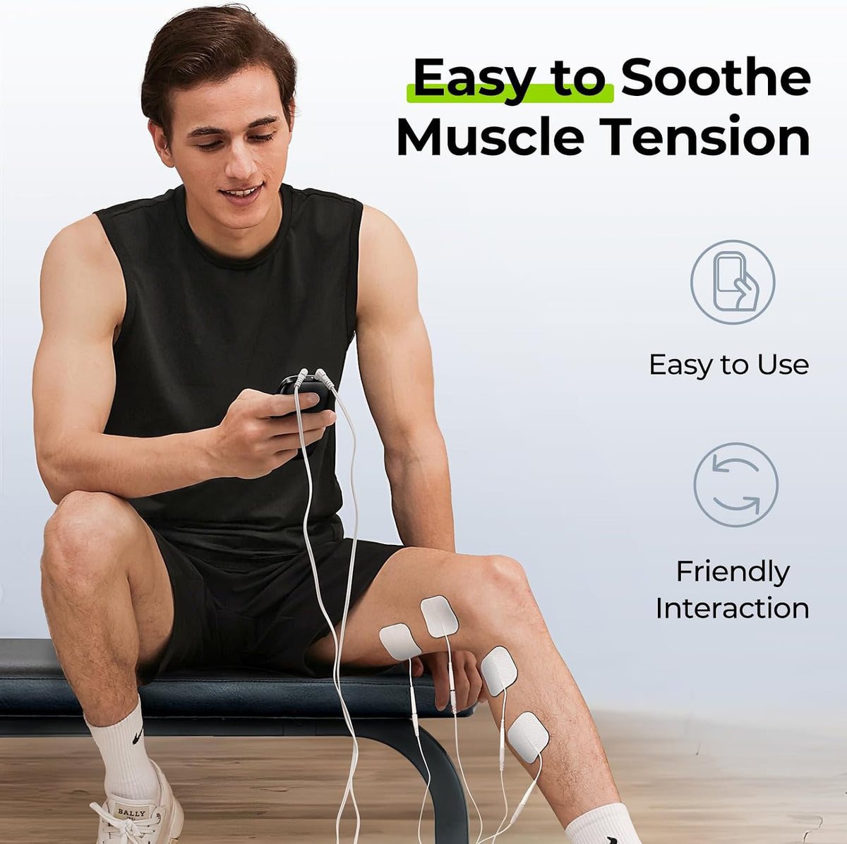 AUVON 3-in-1 TENS Unit Muscle Stimulator, 40 Levels for Gradual Pain Relief EMS Massage Machine, Drug-Free for Shoulder, Sciatica, Back Pain Relief, 24 Modes Electronic Pulse Massager, 12 TENS Pads