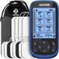 AUVON 3-in-1 TENS Unit Muscle Stimulator, 40 Levels for Gradual Pain Relief EMS Massage Machine, Drug-Free for Shoulder, Sciatica, Back Pain Relief, 24 Modes Electronic Pulse Massager, 12 TENS Pads