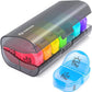 AUVON Pill Box 2 Times a Day, 7-Color for Easy Tracking, Dual Protection Weekly Pill Organizer AM PM with 7 Daily Pocket Case to Hold Vitamin, Medicine, Medication, and Supplement, BPA-free