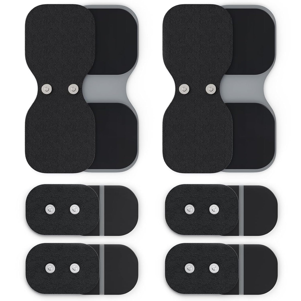 AUVON Wireless TENS Unit Electrode Pads 12 Pcs, 2 Sizes, Latex-Free Only Compatible with AUVON Wireless TENS Device TX6224, Reusable TENS Unit Replacement Pads, Premium Stickiness, White
