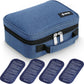 AUVON Large Insulin Cooler Travel Case, 4×160g for Longer Cooling Effect TSA-Approved Ice Packs, Medication Cooler for Travel Holds 8 Insulin Pens & Diabetic Supplies, Portable Handle for Daily Use