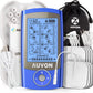 AUVON 24 Modes TENS Unit Muscle Stimulator for Pain Relief, Premium Pads Rechargeable TENS Machine, Drug-Free Pain Relief for Shoulder, Lower Back, Muscle, Physical Therapy, 8pcs Electrode Pads