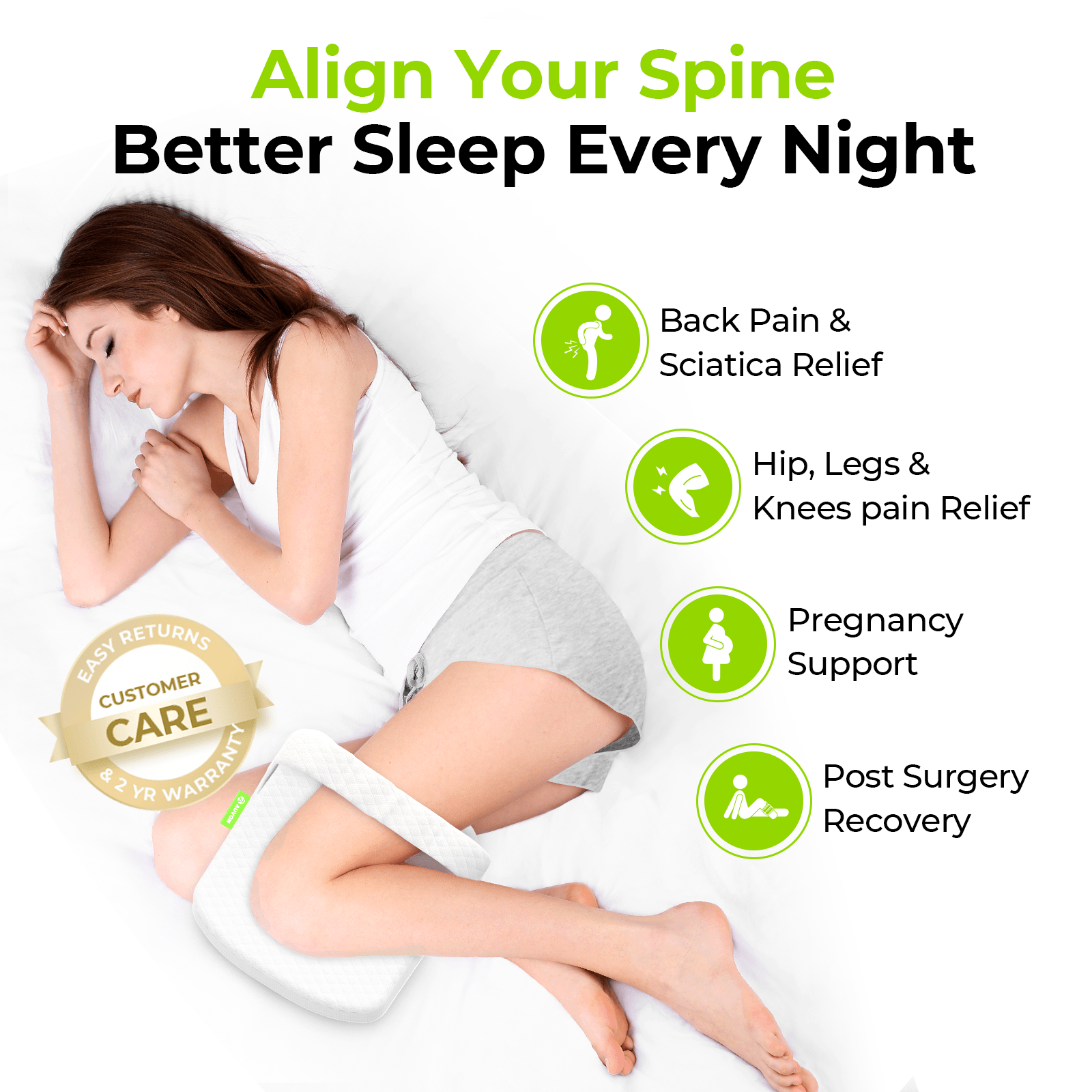 Foam pillow for between knees best sale