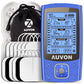 AUVON Dual Channel TENS EMS Unit 24 Modes Muscle Stimulator for Pain Relief, Rechargeable TENS Machine Massager with 12 Pads, ABS Pads Holder, USB Cable and Dust-Proof Storage Bag - AUVON