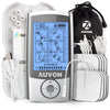 AUVON Rechargeable TENS Unit Muscle Stimulator, 24 Modes 4th Gen TENS Machine with 8pcs 2"x2" Premium Electrode Pads for Pain Relief