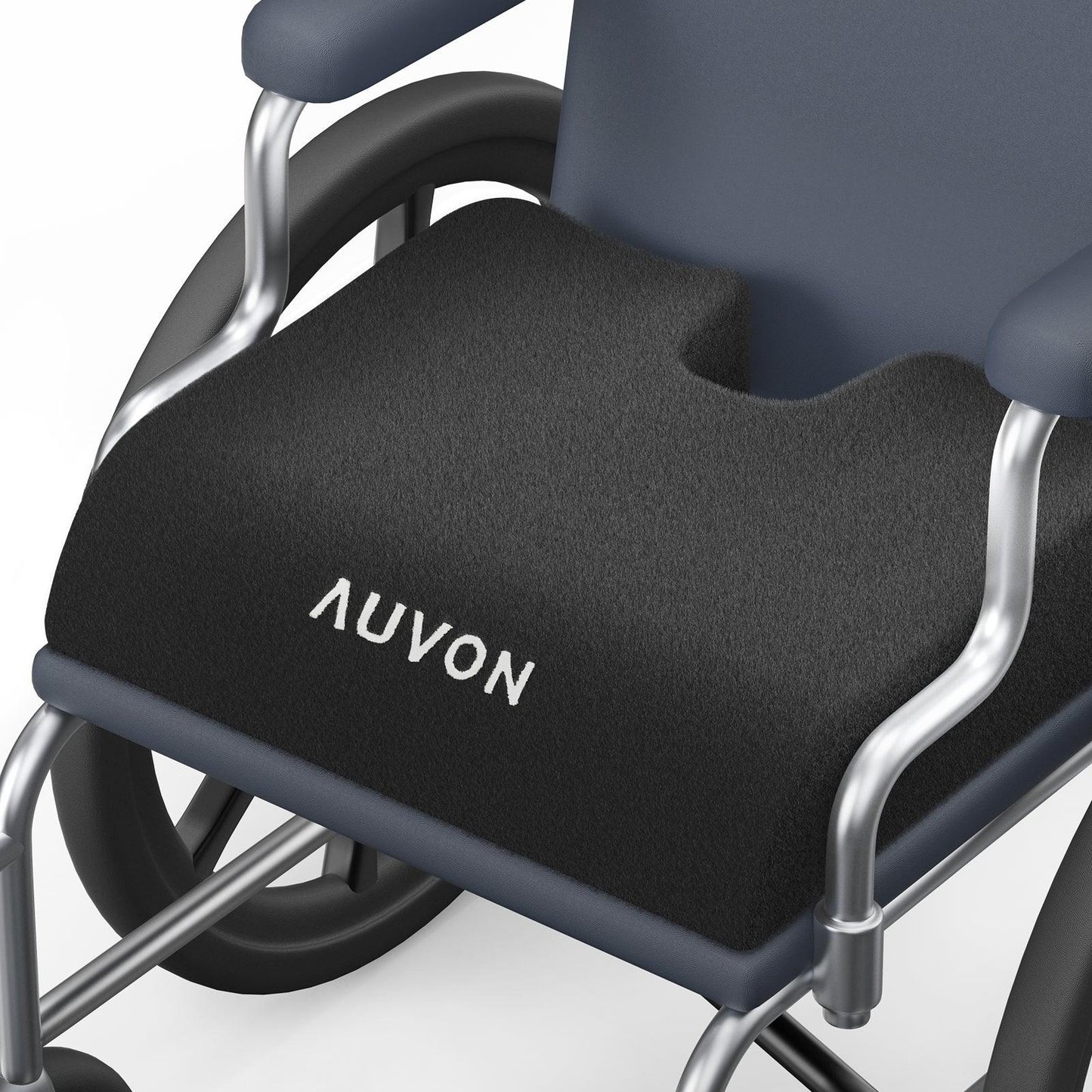 AUVON Wheelchair Seat Cushions (18"x16"x3") for Sciatica, Back, Coccyx, Pressure Sore and Ulcer Pain Relief, Memory Foam Pressure Relief Cushion with Removable Strap, Breathable & Waterproof Fabric - AUVON
