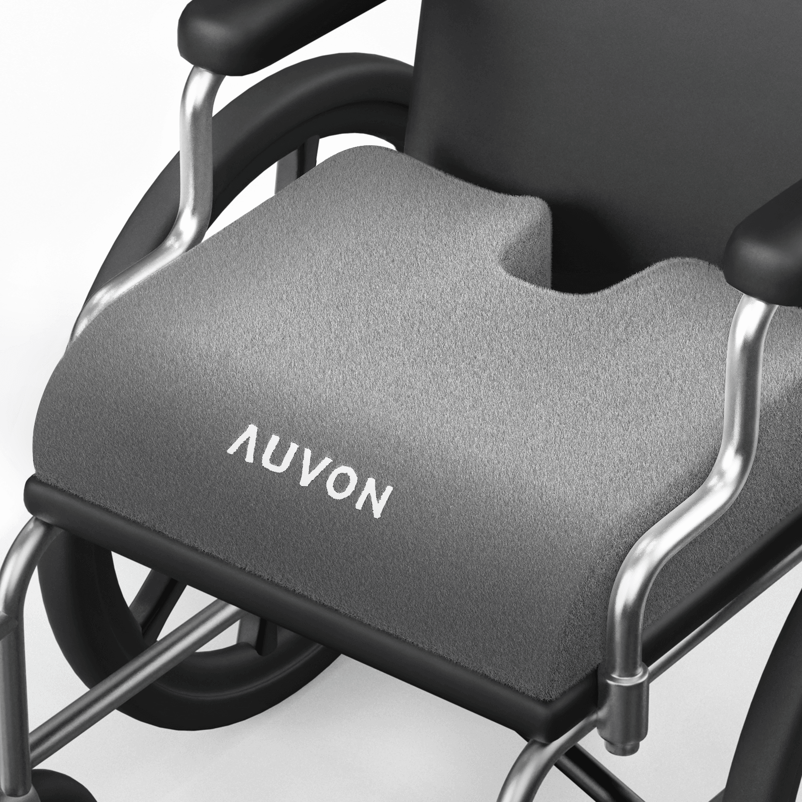 AUVON Wheelchair Seat Cushions (18"x16"x3") for Sciatica, Back, Coccyx, Pressure Sore and Ulcer Pain Relief, Memory Foam Pressure Relief Cushion with Removable Strap, Breathable & Waterproof Fabric - AUVON