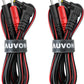 AUVON Premium TENS Unit Electrode Lead Wires for 2mm Pin TENS Pads, 2 Pack Soft TPE Material with 40,000+ Bends, Lead Wires Compatible with Most TENS Unit Muscle Stimulators with 2.35mm Plugs