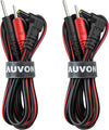 AUVON Premium TENS Unit Electrode Lead Wires for 2mm Pin TENS Pads, 2 Pack Soft TPE Material with 40,000+ Bends, Lead Wires Compatible with Most TENS Unit Muscle Stimulators with 2.35mm Plugs
