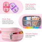 AUVON Weekly Pill Organiser with PU Leather Bag for Women, Dual Protection Large Pill Box 7 Day 2 Times a Day, Portable Tablet Organiser for Fish Oils, Vitamins, Supplements, Travel Pill Case