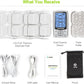 AUVON Dual Channel TENS Unit 24 Modes Muscle Stimulator for Pain Relief,Rechargeable TENS Machine Massager with 12 Pads, ABS Pads Holder, USB Cable and Dust-Proof Storage Bag