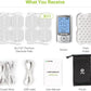AUVON 24 Modes TENS Unit Muscle Stimulator for Pain Relief, Premium Pads Rechargeable TENS Machine, Drug-Free Pain Relief for Shoulder, Lower Back, Muscle, Physical Therapy, 8pcs Electrode Pads